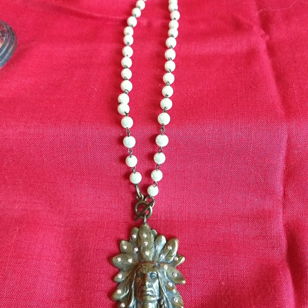 American Indian Tribal figure necklace